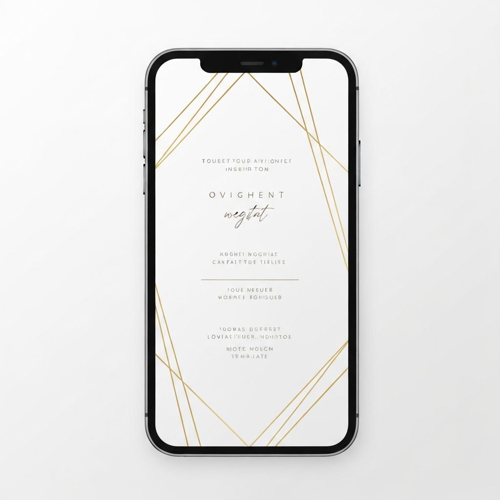 Modelo de invitación digital para boda Minimalista Moderno - estilo Moderno